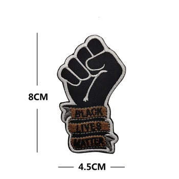 1 ks Výšivky BLACK ŽIJE OHĽADU na to, Čierna Život Problém Patch Sociálnej Rovnosti Symbol Odznak nemôžem Dýchať, Remienok na ruku Batoh Nášivka