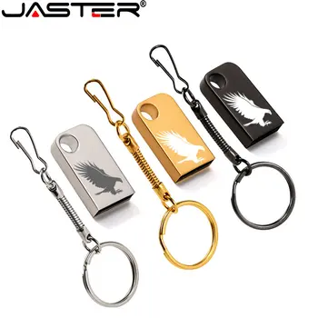 JASTER Mini Kovové USB Flash Disky 64GB vysokorýchlostné Pamäťová karta memory Stick Zlaté, Strieborné Pero Disk 32GB Creative Business Darček kl ' úč