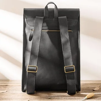 Pánske kožené batoh, veľká kapacita osobné kožený retro pánske vrecka, jednoduchý cestovný batoh