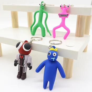 NOVÉ Roblox Rainbow Priateľmi Hračka Keychains Bábika Deti Hračky Anime Obrázok Keyring Držiak pre Auto Tašky Príslušenstvo Vianočné Darčeky