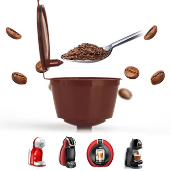 Opakovane Kávové Kapsule Filter Pohár Naplniteľné Čiapky Filter pre Nescafe Dolce Gusto Koše Pod Coffeeware