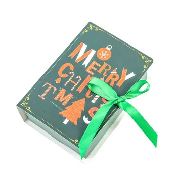 20Pcs Knihy Tvar Veselé Vianočné Cukrovinky Boxy, Tašky Vianoce, Santa Claus Darčeka Party Dekorácie Dodávky Vianočné Cookie Box