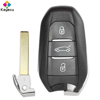 KEYECU OEM Keyless Go Smart Diaľkové Ovládanie Auta Kľúč S 3 Tlačidlami 434MHz IM3A Hitag AES NCF29A1 Čip pre Peugeot 5008 508 2020