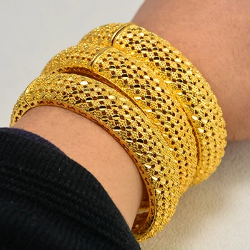 Wando Veľké Afrike Dubaj Zlatá Farba Prívesky pre Ženy Gold Dubai Nevesta Etiópskej Svadobné Náramok Náramok Arabských Šperky