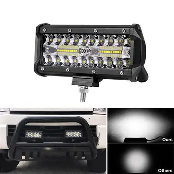 7 palcový 400W LED Pracovné Svetlo Bar Povodňových Mieste Lúč Offroad 4WD SUV Jazdy Hmlové Svietidlo