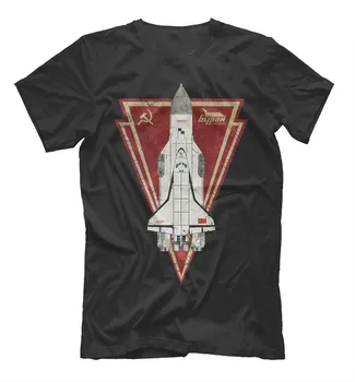CCCP Sovietsky Vesmírny Program Plagát ruského Raketoplánu Buran T-Shirt. Letné Bavlnené O-Krku Krátke Rukáv Tričko Pánske Nové S-3XL