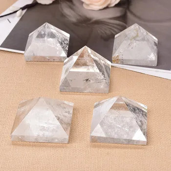 1PC Prírodné Krištáľovo čisté Kremenné Pyramídy Liečivú Energiu Kameňa Reiki Crystal Bod Veža Domova Meditácie Rudy Minerálne Darček