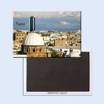 Chladnička Magnety 78*54 mm,Tunis-Mesto-Tunisko Cestovanie, Neohybné, Magnety na Chladničku 20848