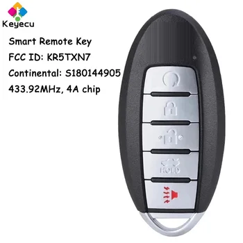 KEYECU Smart Remote Kľúča Vozidla S 4+1 5 Tlačidiel pre Nissan Pathfinder Murano 2019 2020 Fob S180144905 433.92 MHz FCC ID: KR5TXN7