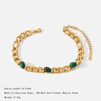 Prírodný Kameň Náhrdelník Sada Pre Ženy Svetlo Luxusné Dámske Náramok z Nerezovej Ocele Strapec Náušnice 18K Reálne Pozlátené Šperky