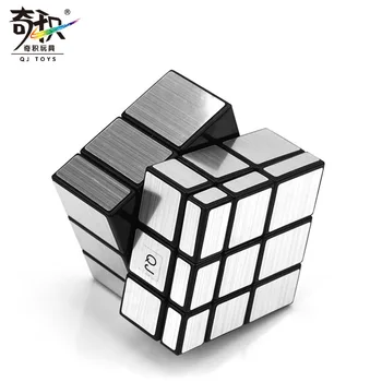 QiJi Zrkadlo 3x3x3 Magic Cube QJ 3x3 Cubo Magico Profesionálne Neo Rýchlosť Cube Puzzle Relaxačná Hračky Pre Deti,