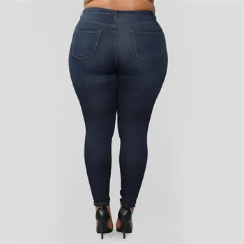 Plus veľkosť jeans XL-5XL žien vysoký pás skinny džínsov bežné vysokej úsek ceruzkou nohavice drop shipping 2020 nový príchod
