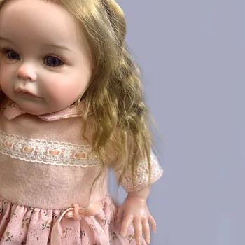 45 CM Ručne vyrábané Sue-Sue Reborn Bábiky 3D Maľované Bebe Reborn Reálne Korene Kučeravé Vlasy Muñecas Reborn Bebê Reborn
