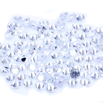 1000pcs AAAAA je+ 0,8-4 mm CZ Kameň Okrúhly Rez Korálky Biela Farba Cubic Zirconia Syntetické Drahokamy Pre Šperky