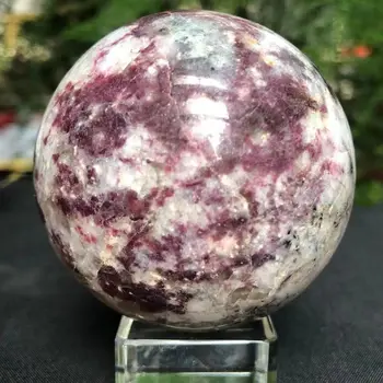 Prírodný Kameň Slivkové Kvety Turmalín Crystal Ball Kamene Domáce Dekorácie Uzdravenie Darček 1pc 50-80mm