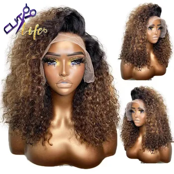Kinky Afro Kučeravé 30 Palec Čipky Čelnej Parochňu Preplucked Brazílsky Ľudské Vlasy HD 180% Čipky Parochne Pre Čierne Ženy Neviditeľné Vlasy Line
