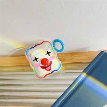 Roztomilý Kreslený klaun Slúchadlá Mäkké puzdro Pre Apple Airpods 1 2 Pro Airpods 3 2021 Bezdrôtový Headset obal Prípade keychain