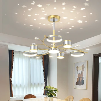 Svetlo Luxusné Led Luster Nordic Obývacia Spálňa Celý Dom Príslušenstvo Jednoduché Domáce Vnútorné Osvetlenie Interiéru Gypsophila Stropné Lampy