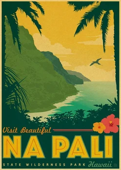 Krajina San Francisco Havaj Plagáty Kraft Papier Vypíše Obrázok Umenie Maľba Domáce Dekorácie Na Stenu Dekor Moderného Maliarstva