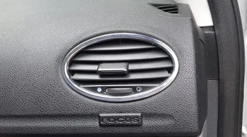 4PCS Pre Ford Focus 2 2005-2013 klimatizácia ABS chrome výbava zásuvky dekorácie kruh, krúžok auto príslušenstvo