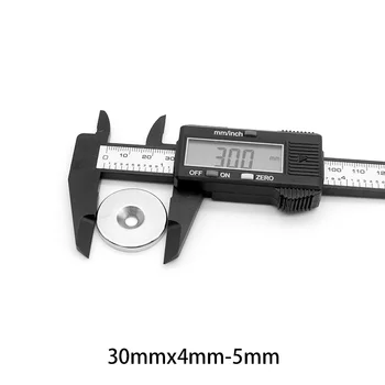 1~30PCS 30x4-5mm Neodýmu Magnet 30 mm x 4 mm Otvoru 5mm N35 NdFeB Kolo Super Silné Silné Permanentné Magnetické imanes