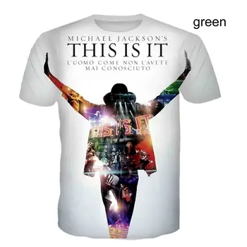 Michael Jackson T Shirt Bežné 3d Tlač, T Košele Zábavné Pohode Tees