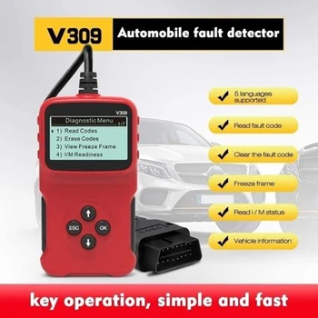 V309 Eobd Skener Code Reader Údaje Tester Automatické Skenovanie Diagnostický Nástroj Pre Citroen Peugeot Renault Automobilový Diagnostické T