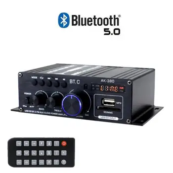 800W Domov Auta, Zosilňovače 2 Kanál bluetooth 5.0 Priestorový Zvuk FM, USB, Diaľkové Ovládanie Mini HIFI Digitálny Zosilňovač Stereo AK35