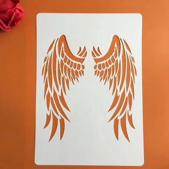 A4 29 * 21 cm Anjel krídla Mandala DIY Blany Nástenné Maľby Zápisník Sfarbenie Razba Album Dekoratívne Papiera Šablónu Karty