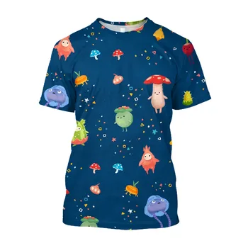 Jumeast 3D Ocean Medúzy Vytlačené T-shirts Nadrozmerné Voľné Unisex Zvierat, Rýb, Grafické T Košele Pre Mužov, Plážové Oblečenie T-shirty