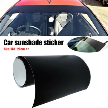 Auto Gloss Black Sun Pás Univerzálny Auto Van Čelné sklo Sunstrip Nálepky Čelné sklo Protislnečnú Clonu Slnko Pásy Nálepky 140x20cm