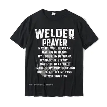 Mens Vintage Zvárač - Zvárač - Modlitba, Zábavné Zváranie Darček T-Shirt Letné Tričká Pre Mužov Kupóny Bavlnené Tričká Bežné