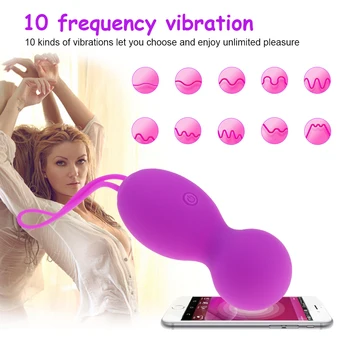 Smart APP Buletooth Kontroly Vibrátor Kegals Vaginálne Loptu Prenosné Vibračné Nohavičky Vajcia Sexuálne Hračky pre Ženy Dildo Klitoris Masér