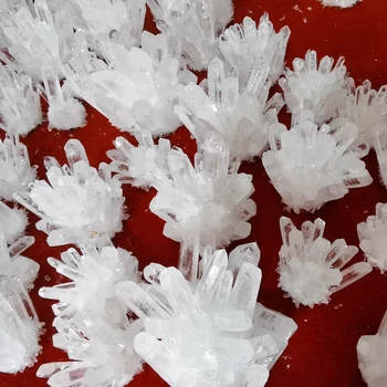 1PC Prírodného Kremeňa White Crystal Clear Klastra Liečivé Kamene Krištáľ Bod, Vzor Domáce Dekorácie Surové Kryštály Minerales