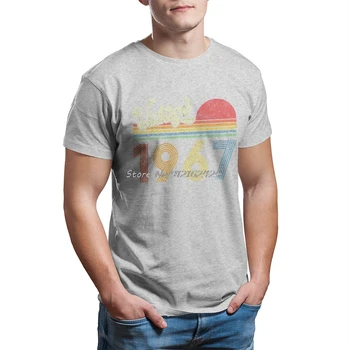 1967 Darček k Narodeninám Vintage Narodil Vyrobené 1967 Retro západ Slnka T Shirt Mužov Tričko Letné Bavlnené tričko