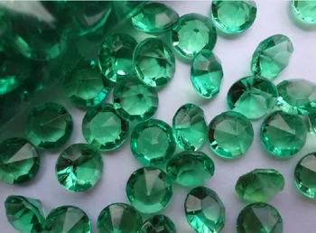 1000pcs/lot 10 mm 4 Carat Zelená Svadba Crystal Tabuľka Scatter Diamond Konfety Akryl Diamond Konfetami