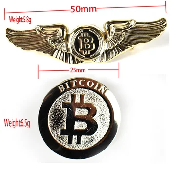 Elegantný Módny dizajn Bitcoin CoinGold Á Bitcoin Odznak Kovové Medailón Zápas móda na zlepšenie módne prvky mail mince
