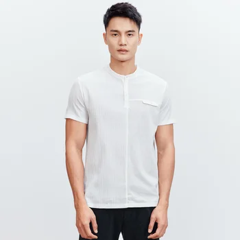 KUEGOU 2022 Lete Bavlna Plain White Solid T Shirt Mužov Slim Tričko Značky Krátky Rukáv T-Shirt Muž Nosenie Plus Veľkosť Tee Topy 5735