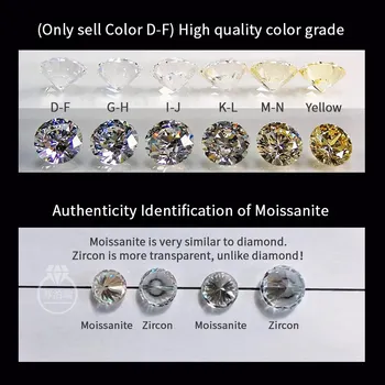 Jemné Šperky Moissanite Krúžok 0.5-1 Karát Zaangažovanosť Žien Diamantové Prstene Reálne 925 Sterling Silver