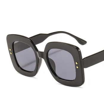 Klasický Retro Nadrozmerné Ženy slnečné Okuliare Značky Dizajnér Sexy Luxusné Plastové Mužov Gradient Zrkadlo Slnečné Okuliare UV400 Oculos