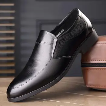 Muži Ukázal Prst Formálne Kožené Topánky Business Formálne Šaty Low-top Ležérne Topánky Letné Nastaviť Nohu British Farbou Kože Sho