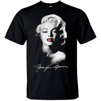 Americká Herečka Marilyn Monroe Podpis pánske T-Shirt Lete Bavlna Krátky Rukáv O-Krku Unisex Tričko Nový S-3XL