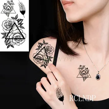 Nepremokavé Dočasné Tetovanie nálepky, kvet levandule list stromu tatto nálepky flash tetovanie falošné tetovanie pre dievča ženy muži dieťa