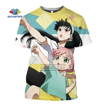 Japonského Komiksu, Anime Spy X Rodiny pánske, Krátky Rukáv T Shirt Lete Harajuku Módny Trend Unisex Streetwear Oblečenie pre Ženy