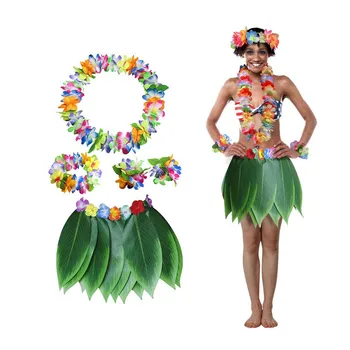 5 ks/set Dospelých Korytnačka Listy Havajský Tanec Kostýmy womenHula Havajské Sukne Strany Trávy Oblečenie Šaty, Dekorácie