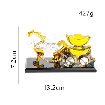 Laserové Rezanie Žrebec Kôň Ingoty Gold Crystal Glass Plavidlá Ornament Tvárou Prism Figúrky, Šťastie, Bohatstvo Feng Shui DIY Domova