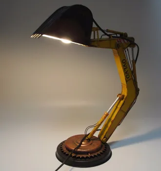 Bager Tvarované Lampa Železa Vintage Model Starožitné Metal Punk Stolové Lampy, Stolné Dekorácie Kreatívny Priemysel Vietor Lightin