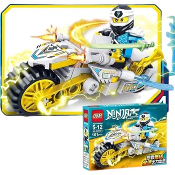 Nové 4 ks Ninjagoes Model Motora Motorka Údaje Stavebné Bloky pre Deti Hračky Tehál Vianočný Darček pre Deti, Chlapci