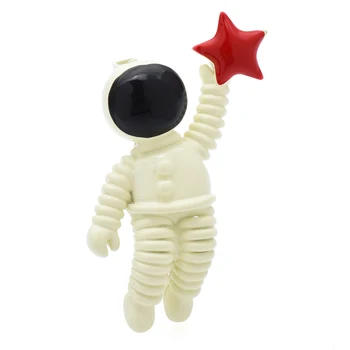 Wuli&baby Vykonávať Star Astronaut Brošňa Pre Ženy, Mužov, Smalt Spaceman Obrázok Strana Príčinné Brošňa Pin Dary