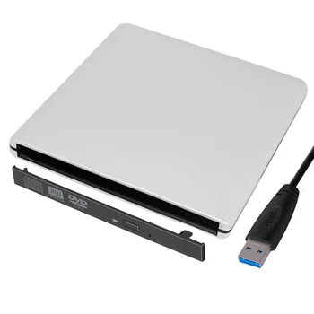 Kovové Ultra Tenký Prenosný DVD Prehrávač Prípade, USB 3.0, SATA 9.0/9,5 mm Vonkajšie Jednotky Optického Disku Prípade Box pre PC, Notebook, Notebook